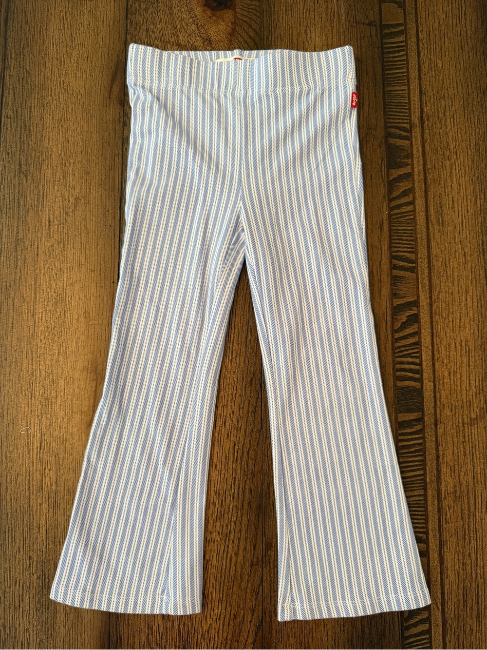 New Levi's toddler girls 4T flare pants Levi's Kids Light Blue White Stripes